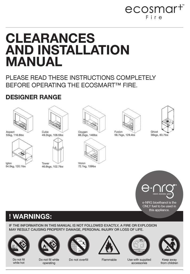 EcoSmart Fire Igloo Clearances and installation manual
