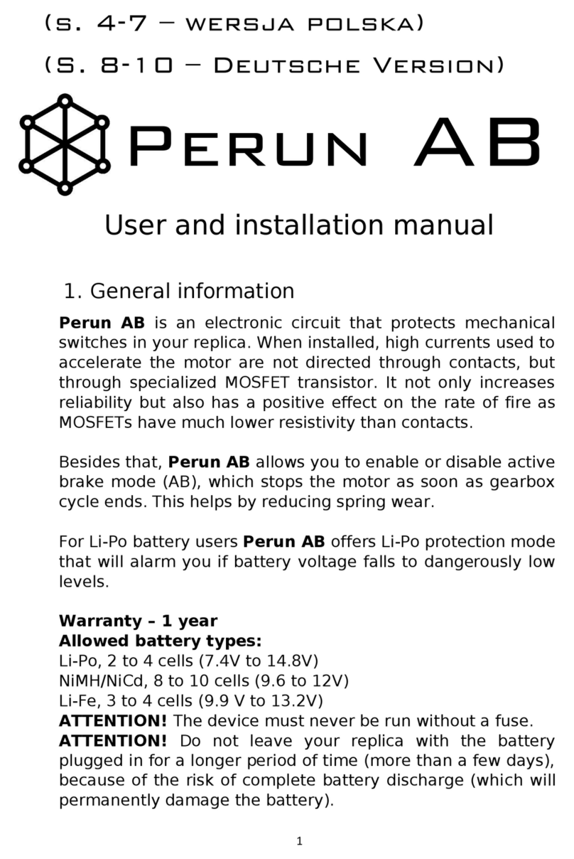 Perun Airsoft Perun AB User and installation manual