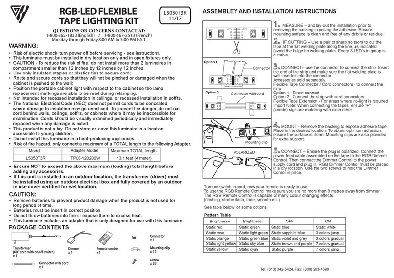 Canarm L5050T3R Assembly and installation instructions