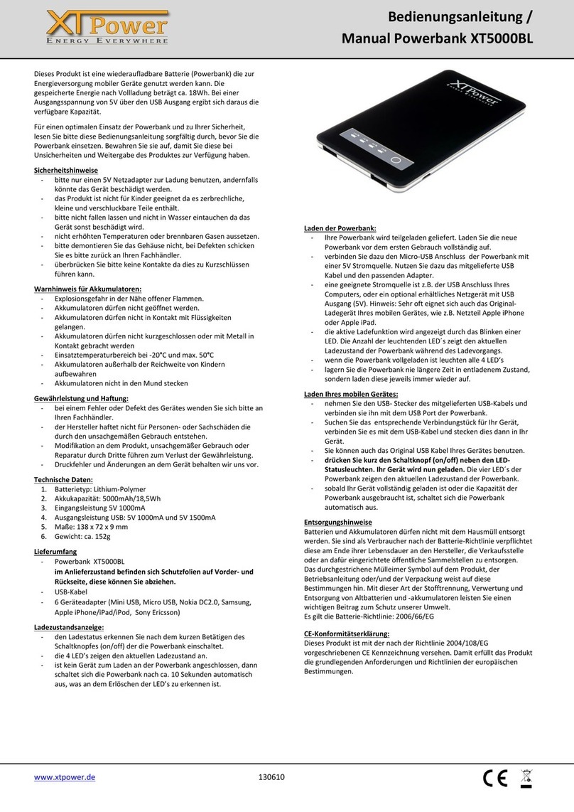 xtpower XT5000BL User manual