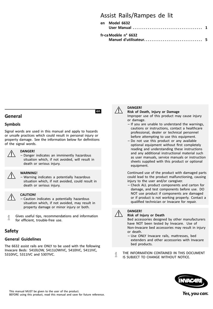 Invacare 6632 user manual