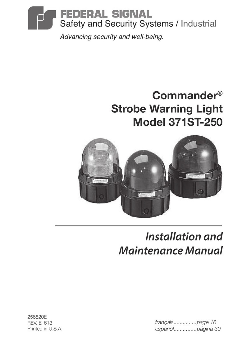 Federal Signal Corporation Commander 371ST-250 Installation and maintenance manual