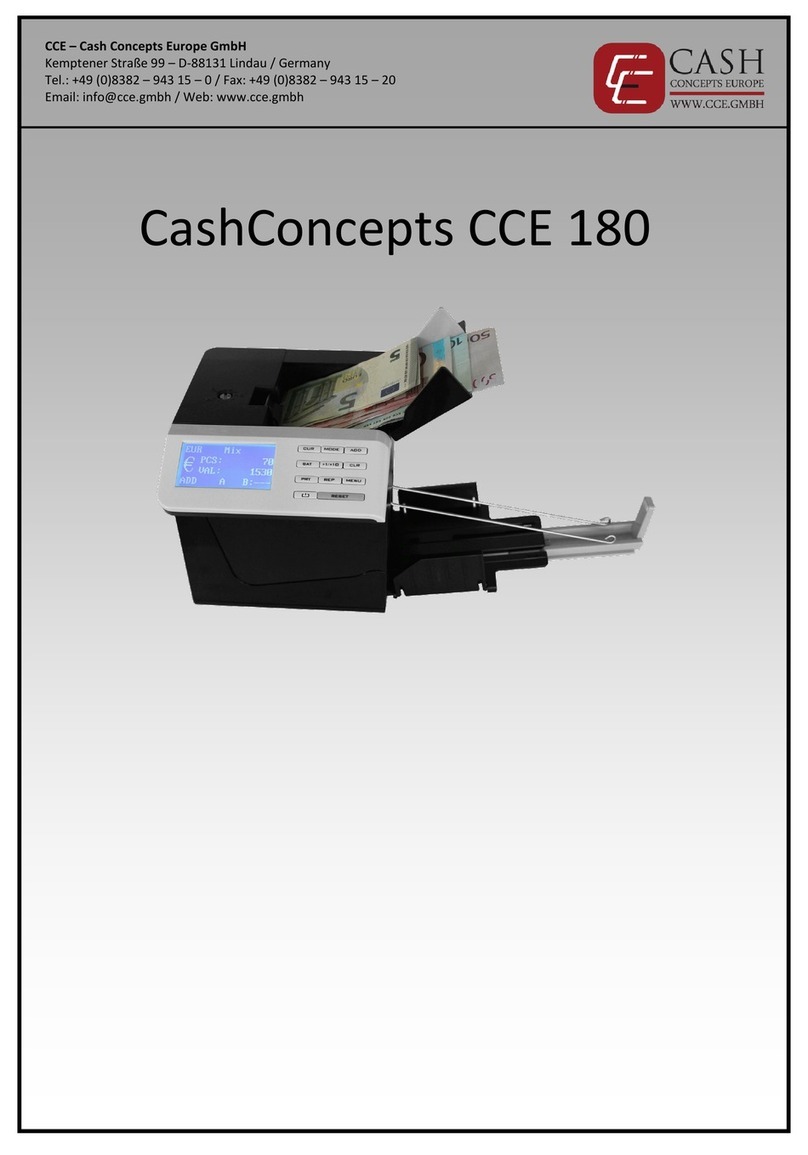 CashConcepts CCE 180 manual