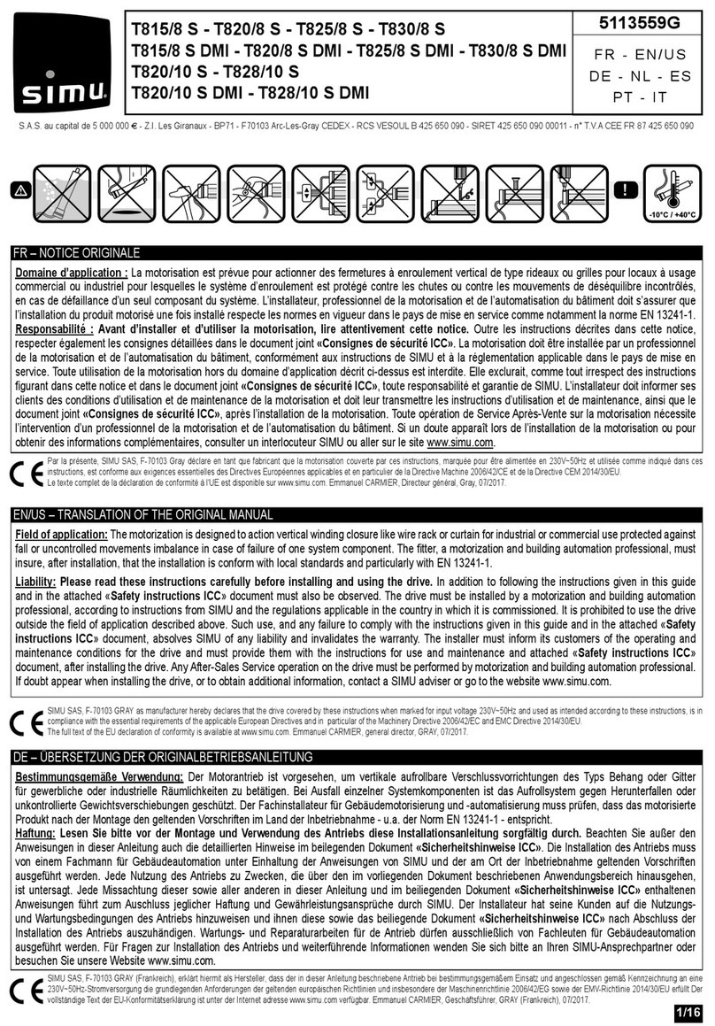 Simu T815/8 S DMI User manual