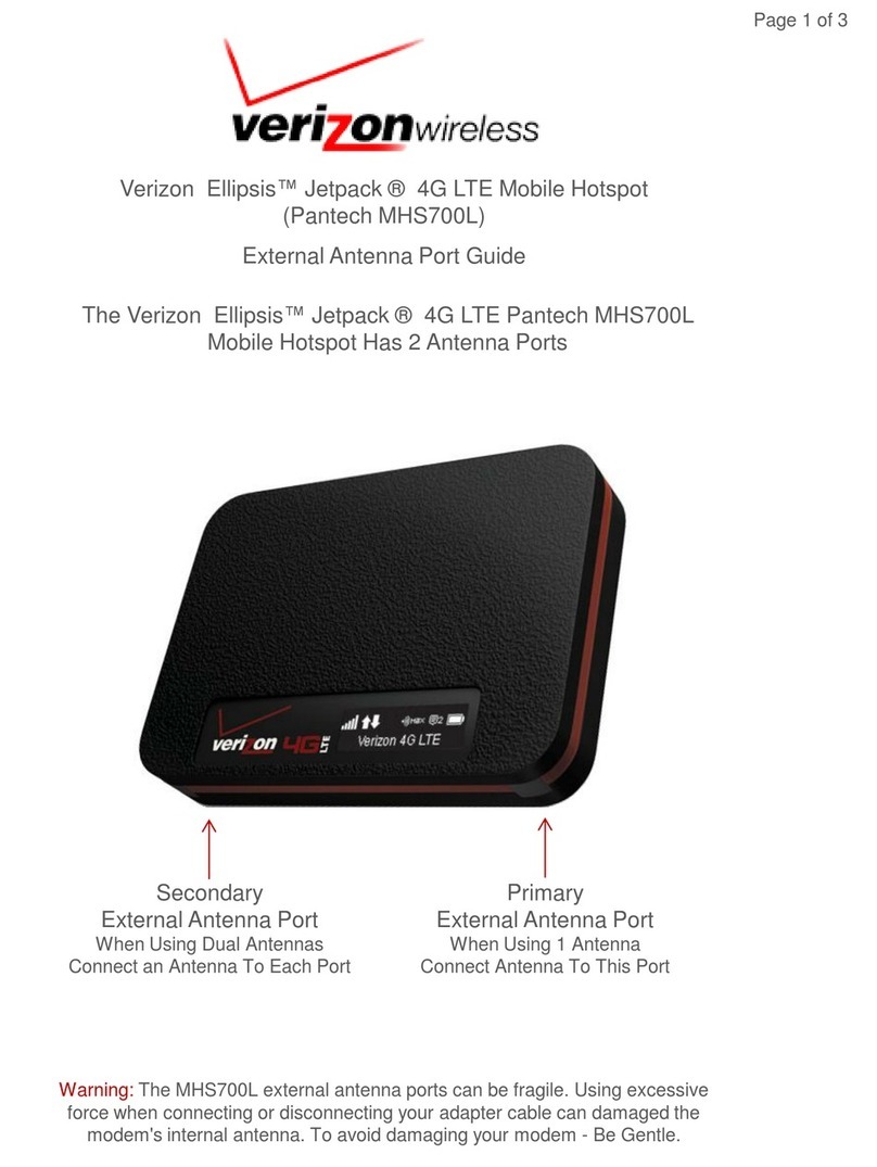 Verizon Wireless Ellipsis Jetpack Pantech MHS700L manual