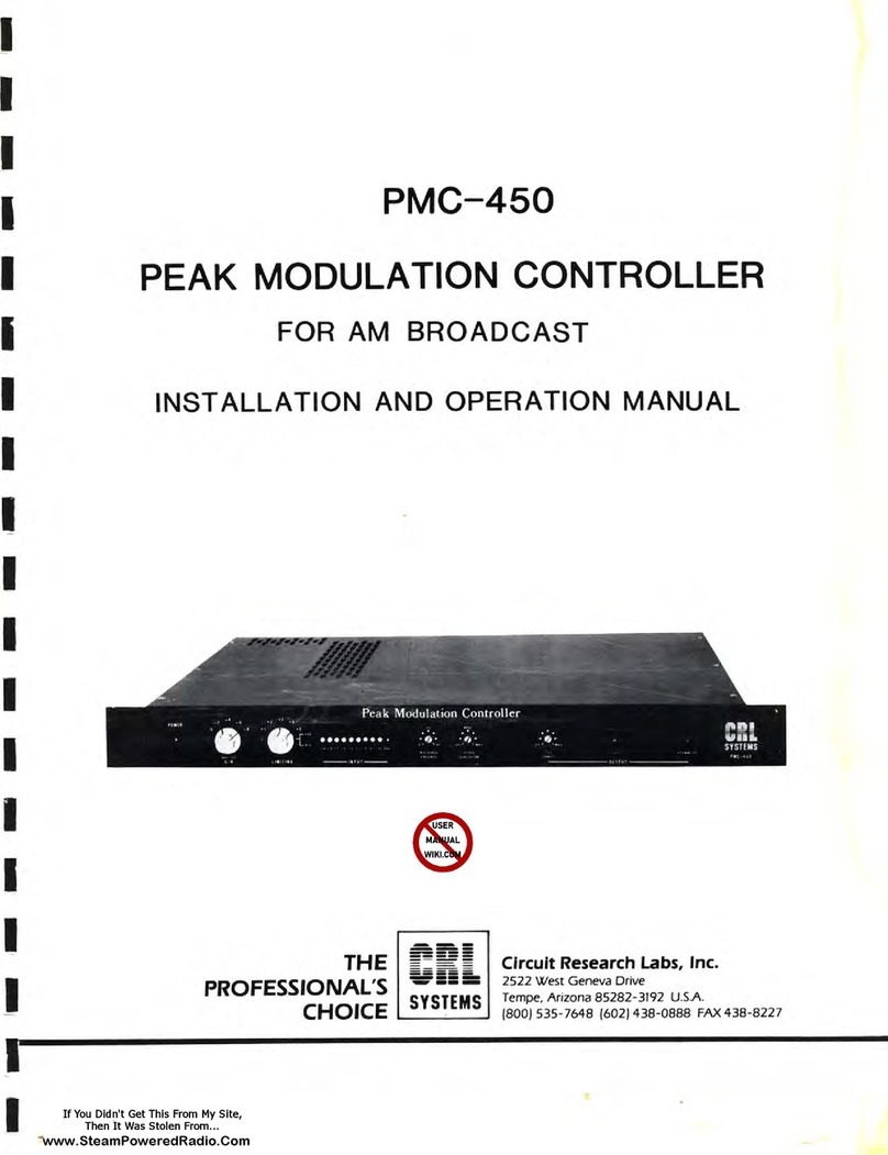 CRL PMC-450 Installation and operation manual