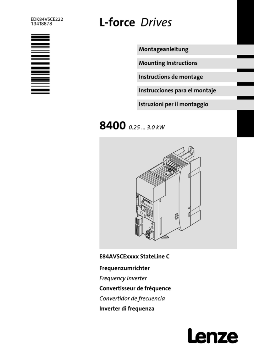 Lenze L-force E84AVSCE StateLine C Series Mounting instructions