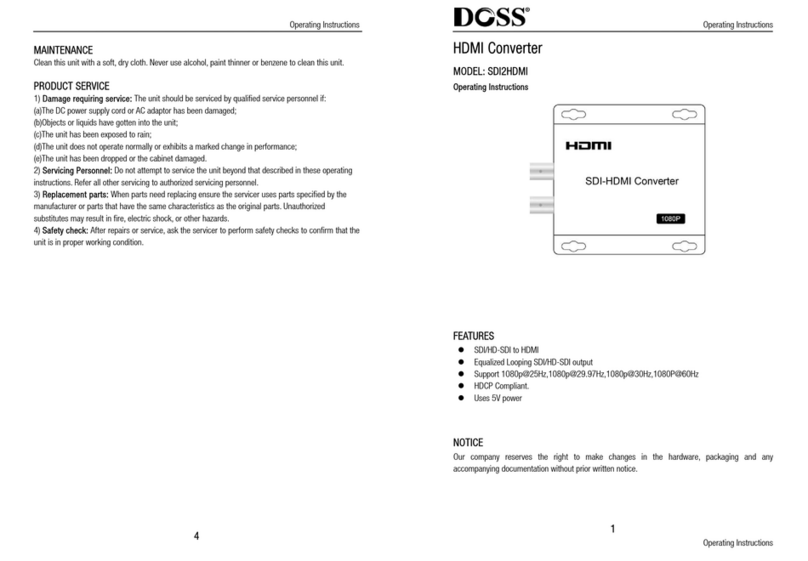 Doss SDI2HDMI operating instructions