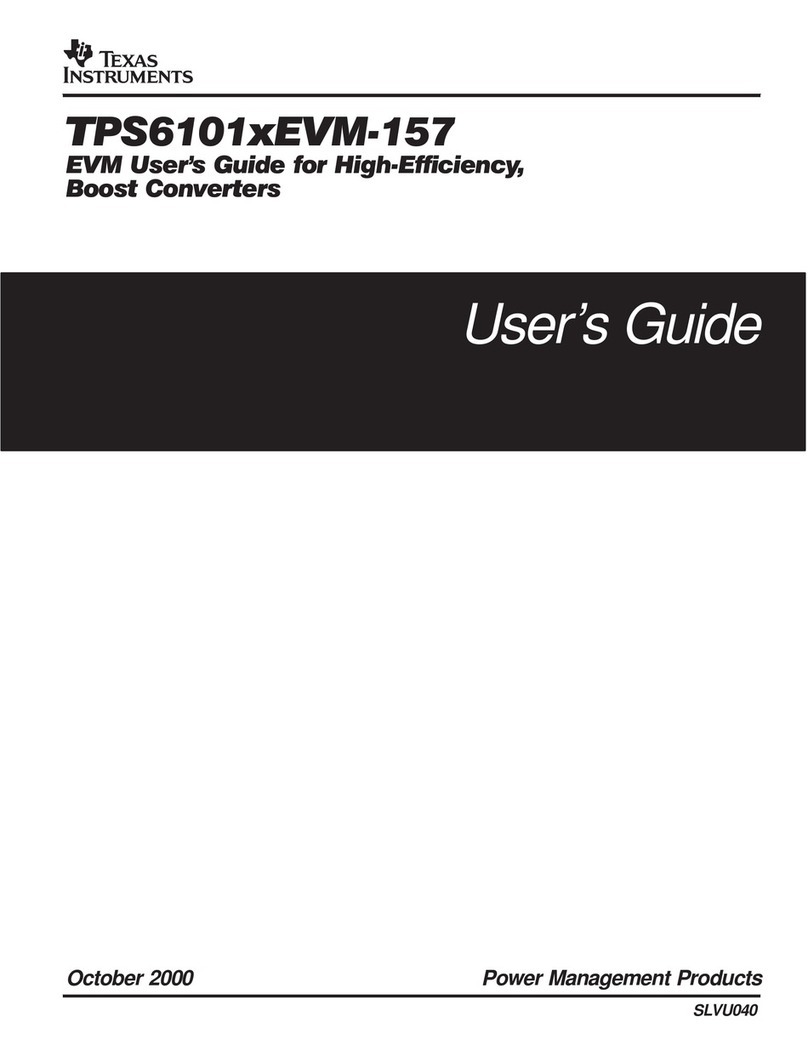 Texas Instruments TPS6101xEVM-157 User manual Texas Instruments TPS6101xEVM-157 User manual