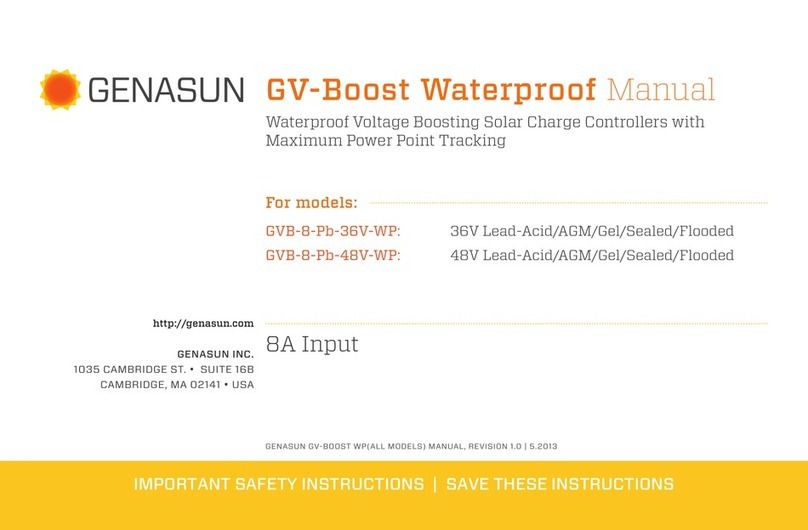 Genasun GVB-8-Pb-36V-WP User manual