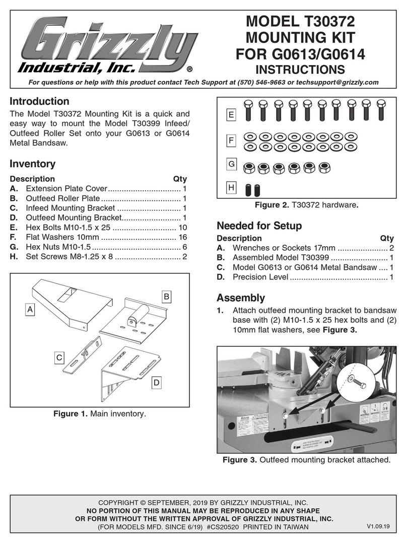 Grizzly T30372 User manual