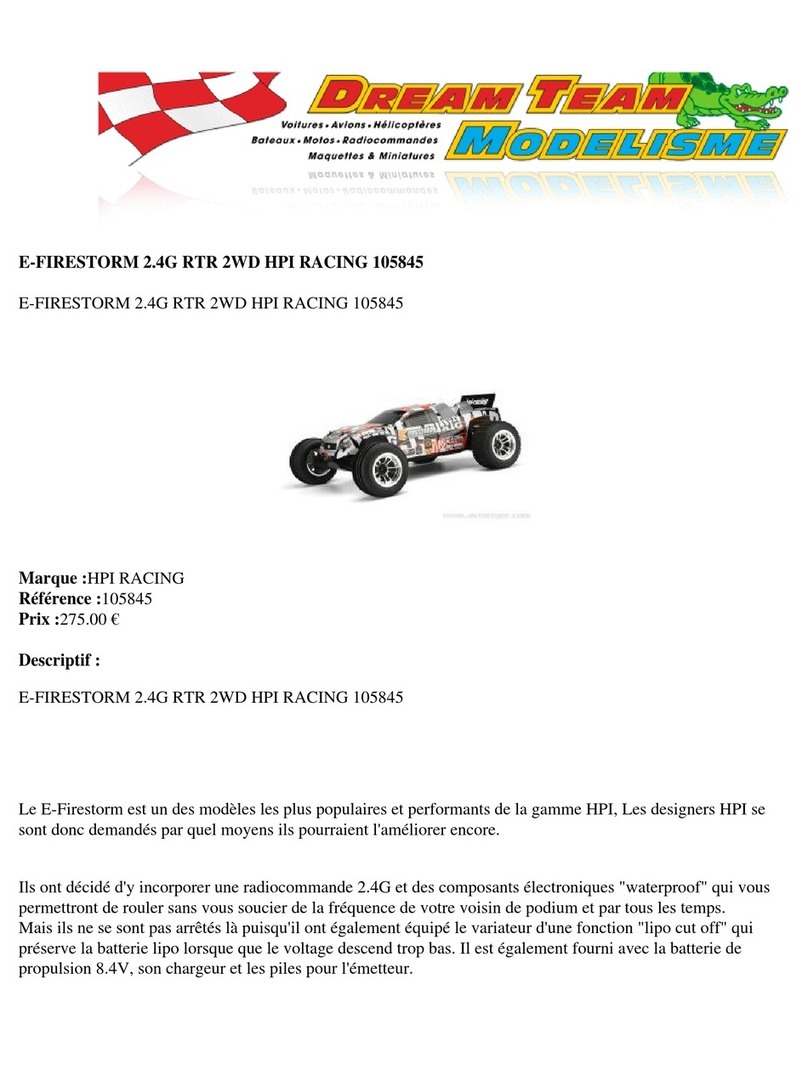Modelisme Dream Team  E-FIRESTORM 2.4G RTR 2WD HPI RACING... quick start guide