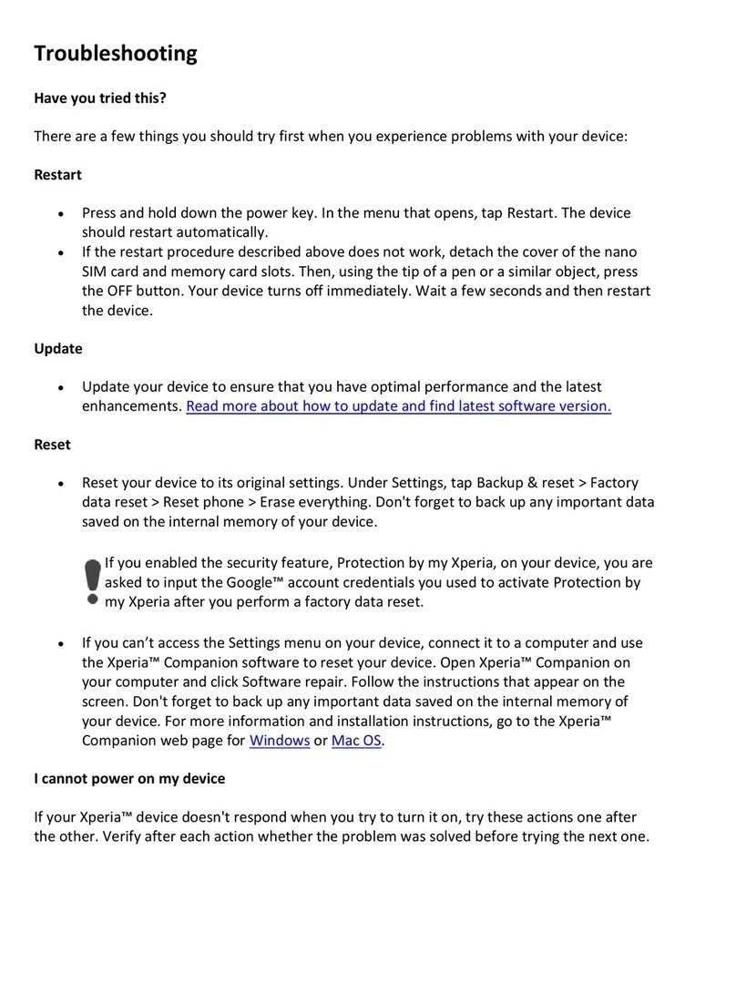 Sony Xperia M5 Operating instructions