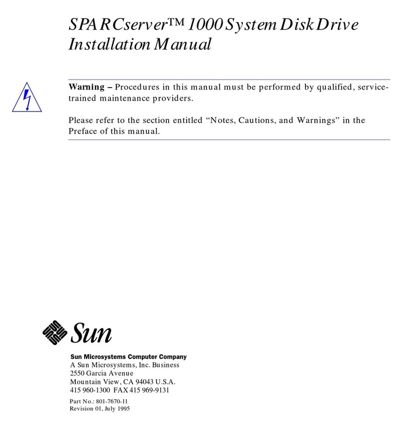 Sun Microsystems SunSwift SPARCserver 1000 User manual