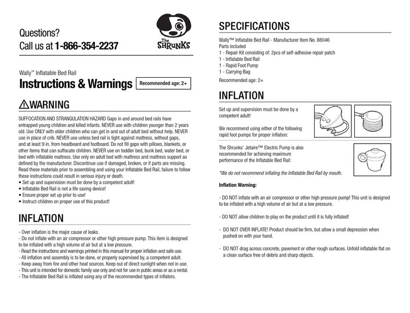 The Shrunks Wally Instructions & warnings