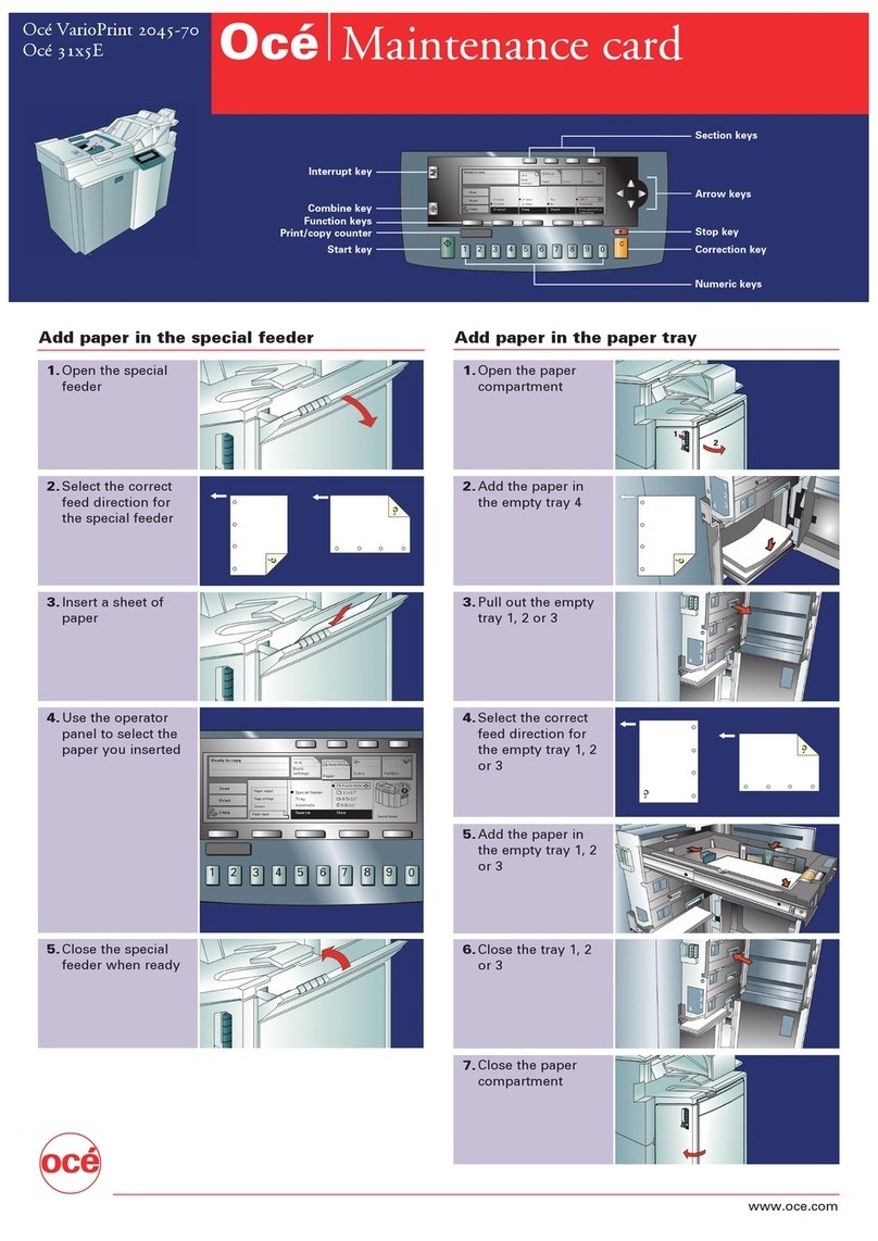 Oce 31 5E Series Parts list manual