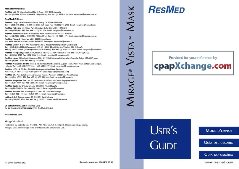 ResMed Mirage Vista user guide