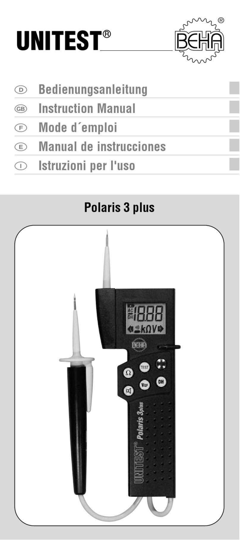 BEHA UNITEST Polaris 3 plus User manual BEHA UNITEST Polaris 3 plus User manual