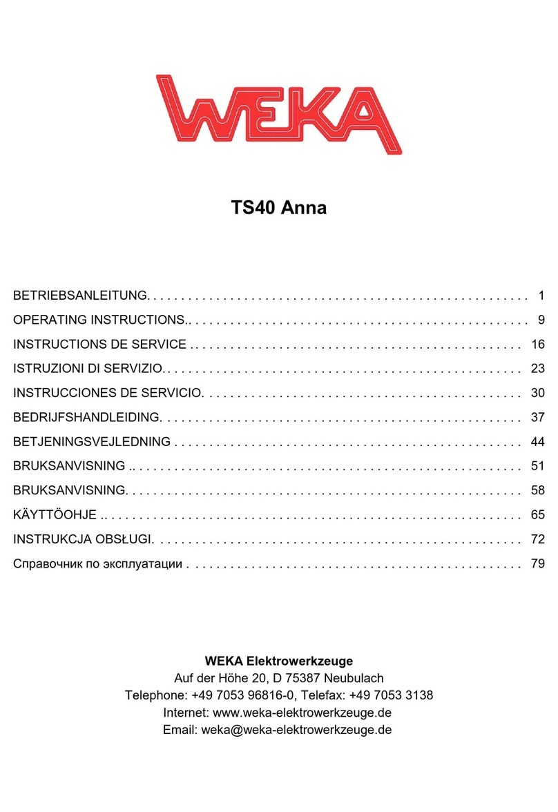 Weka TS40 Anna operating instructions