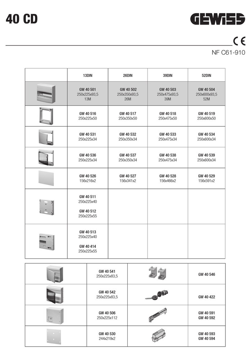 Gewiss 40 CD Series manual