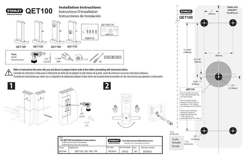 Stanley QET100 Series installation instructions