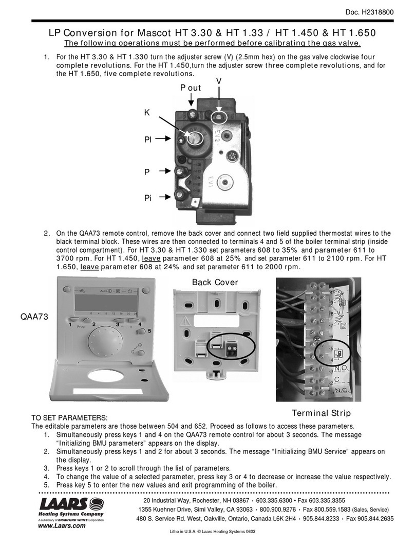 Laars MASCOT HT 330 User manual