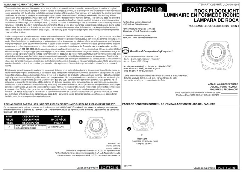 Portfolio G3152b-P3-GN-1 quick start guide