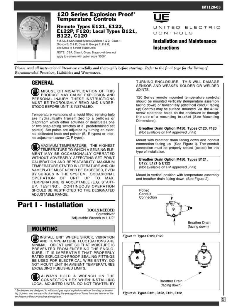 UE 120 Series Installation and maintenance instructions
