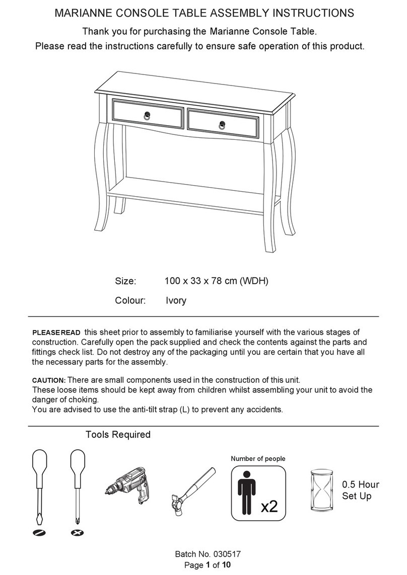 GFW MARIANNE TV UNIT Assembly instructions