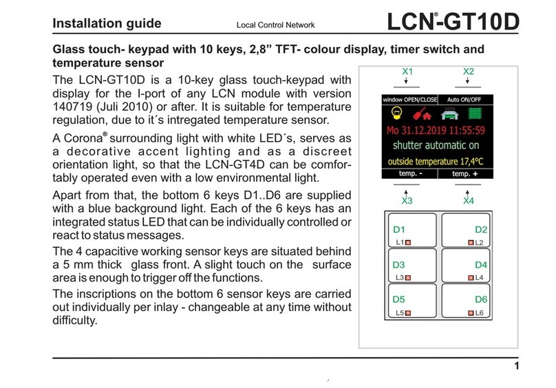 Local Control Network LCN-GT10D installation guide