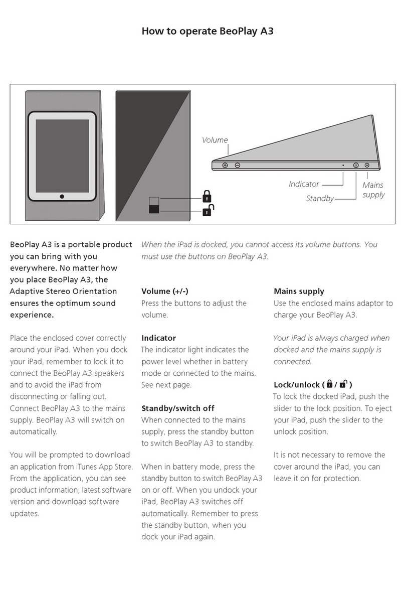Bang & Olufsen BeoPlay A3 How to operate