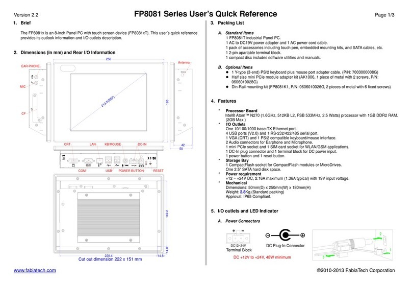 FabiaTech FP8081 Series User manual