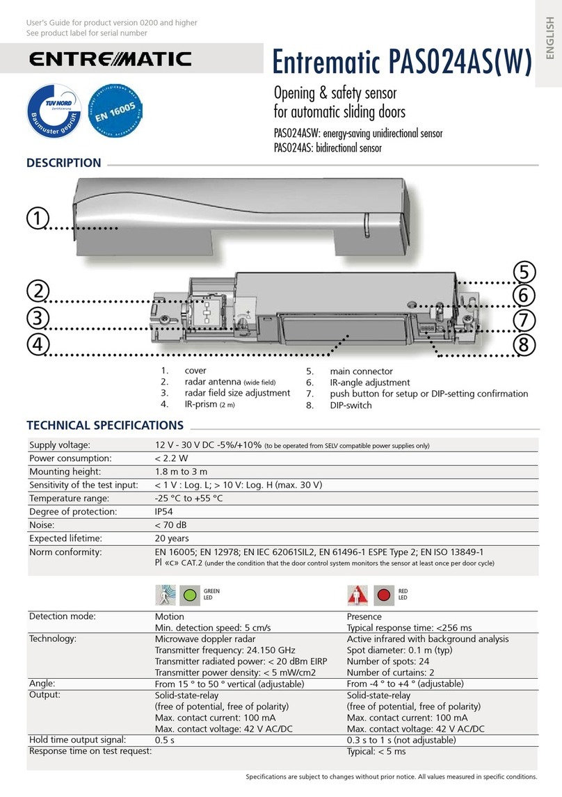 Entrematic PAS024AS User manual