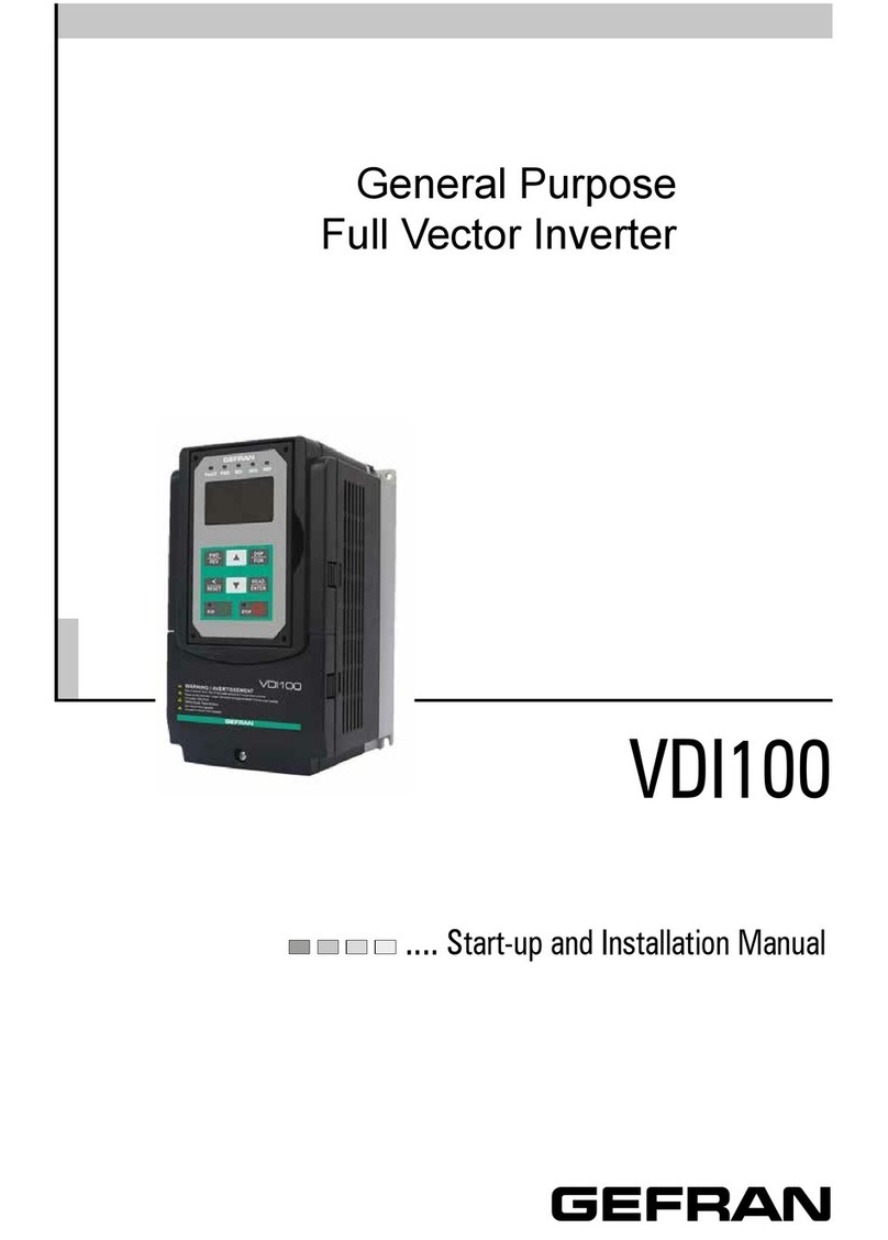 gefran VDI100 Series Installation and operating manual
