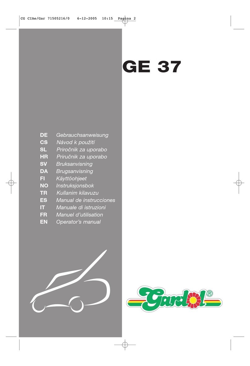 Gardol GE 37 User manual Gardol GE 37 User manual