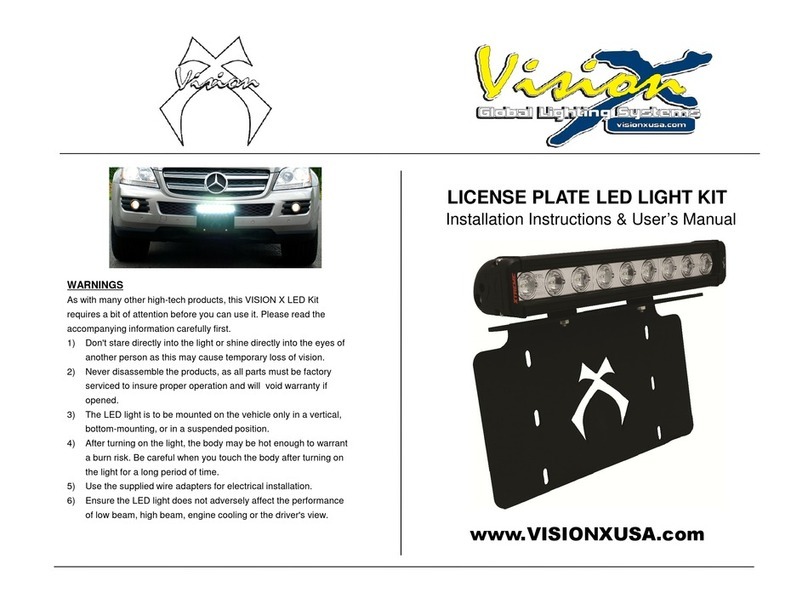 Vision X LICENSE PLP910 Manual Vision X LICENSE PLP910 Manual