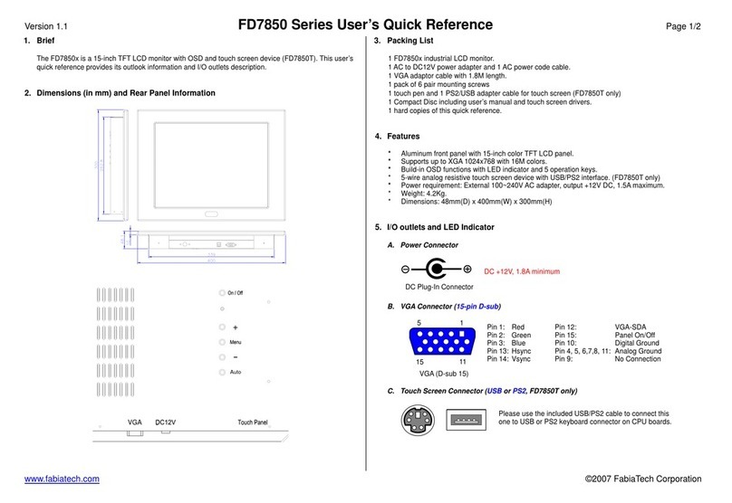 FabiaTech FD7850 Series User manual