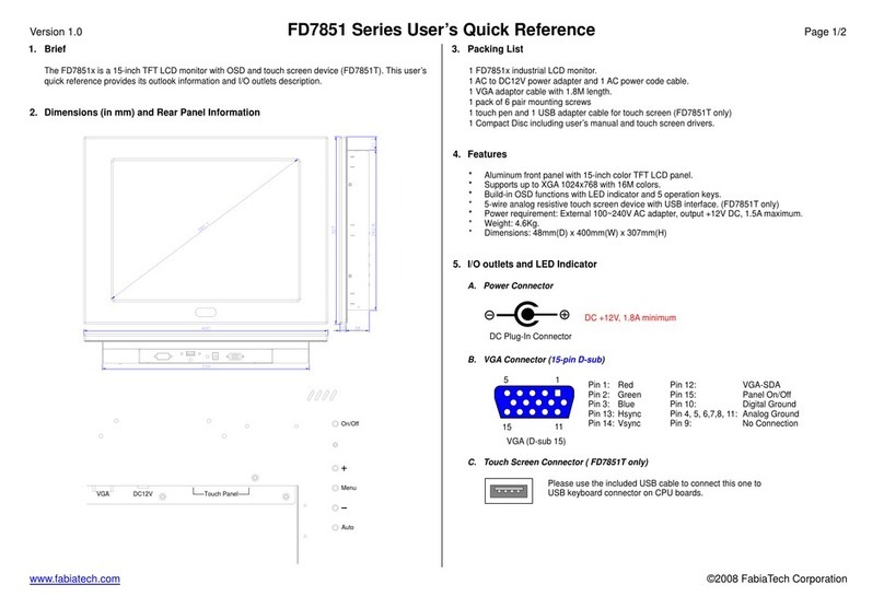 FabiaTech FD7851 Series User manual