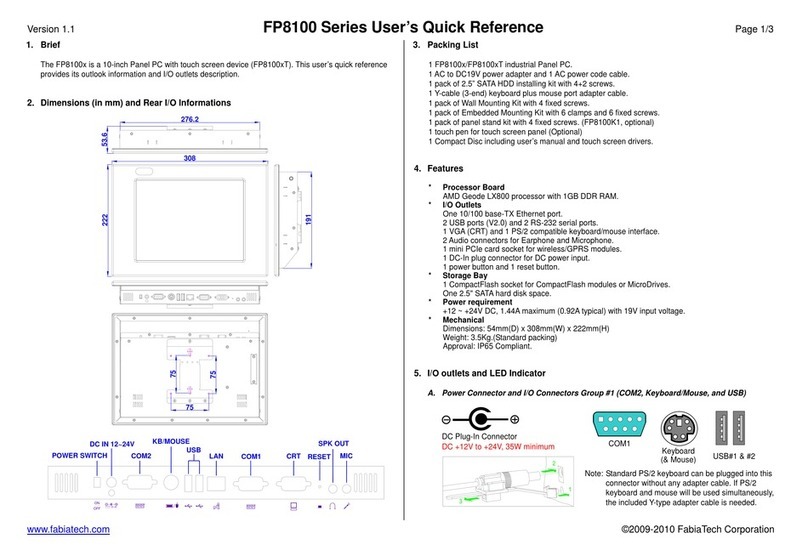 FabiaTech FP8100 Series User manual
