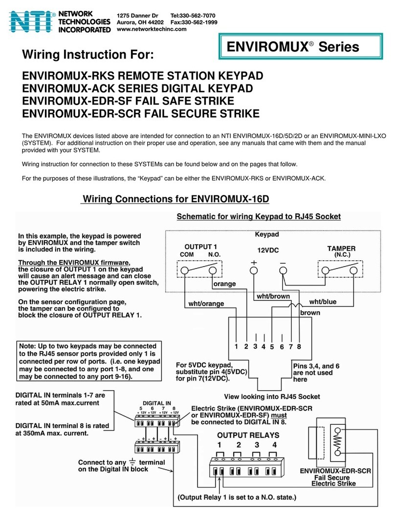 NTI ENVIROMUX-RKS Wiring instruction