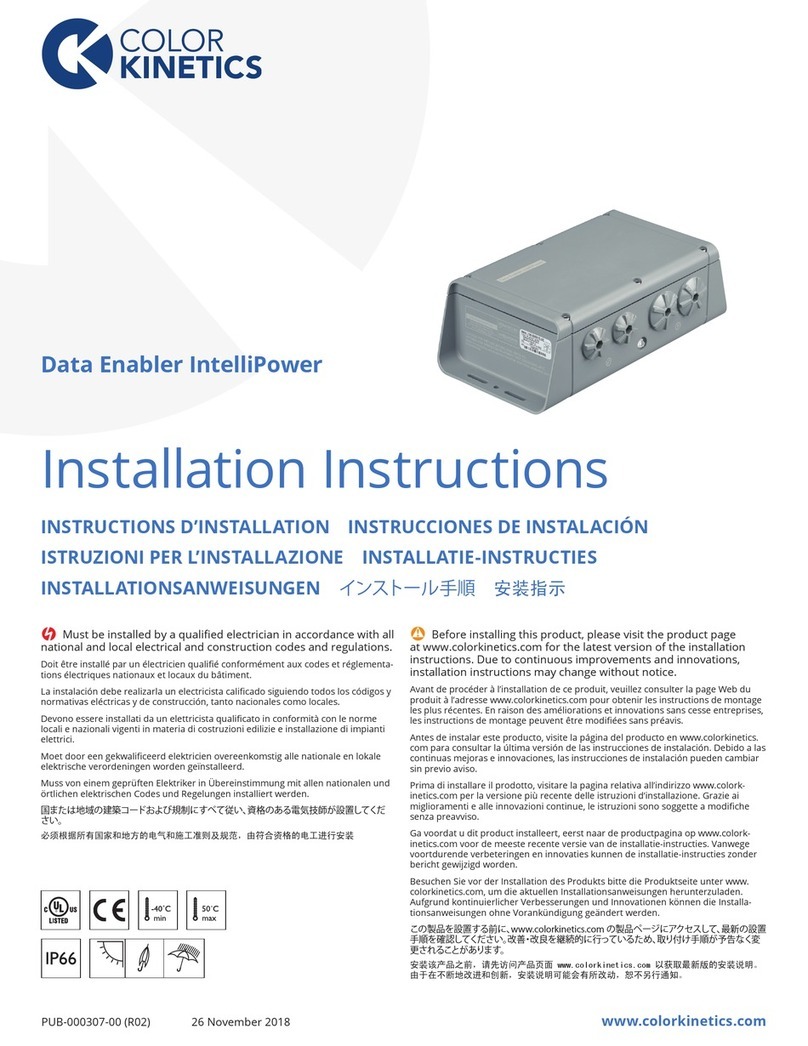 COLORKINETICS Data Enabler IntelliPower installation instructions COLORKINETICS Data Enabler IntelliPower installation instructions