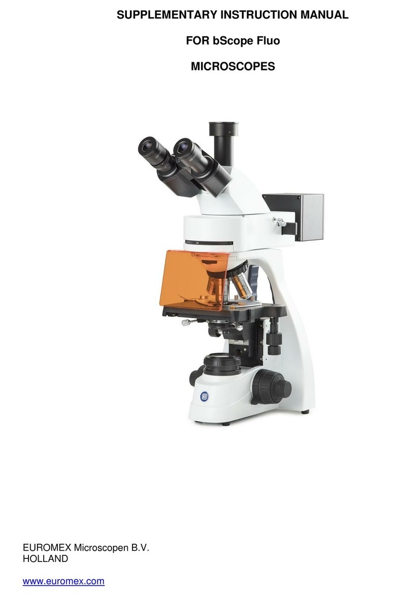 Euromex bScope Fluo Supplementary instructions manual