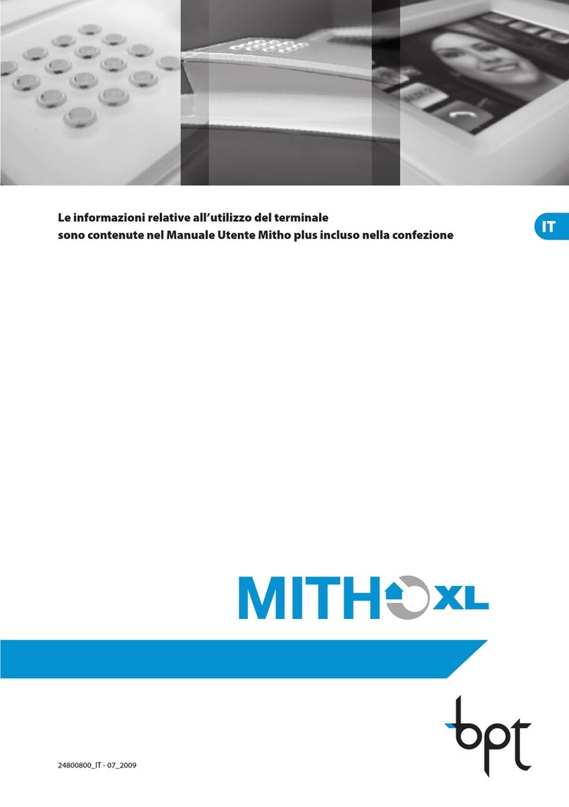 Bpt MITHO XL user guide