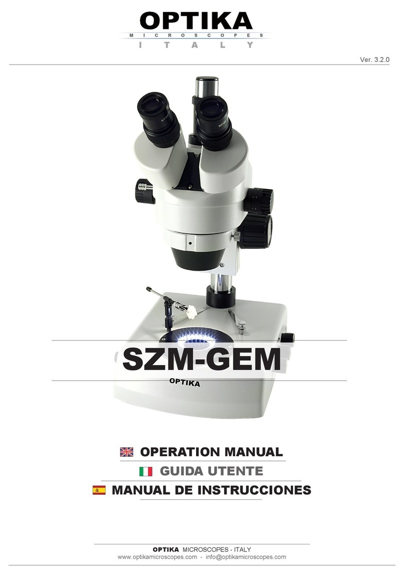 OPTIKA MICROSCOPES SZM-GEM  Series Operation manual
