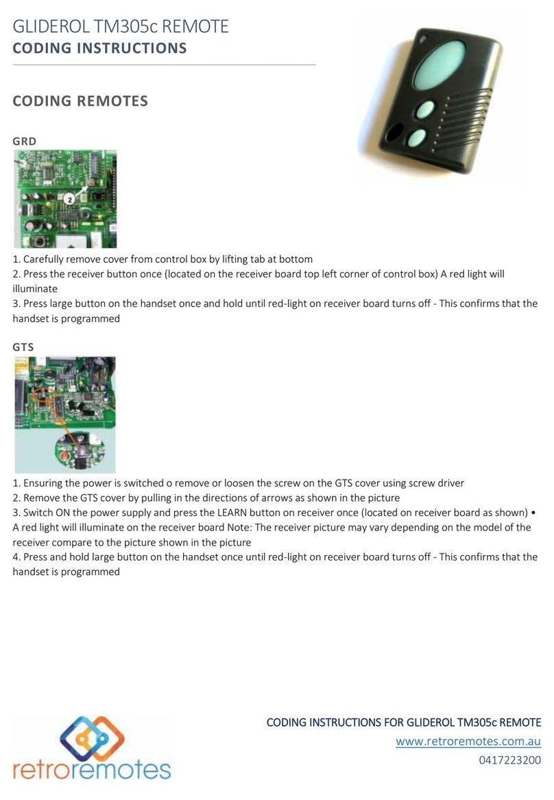 Gliderol TM305c User manual