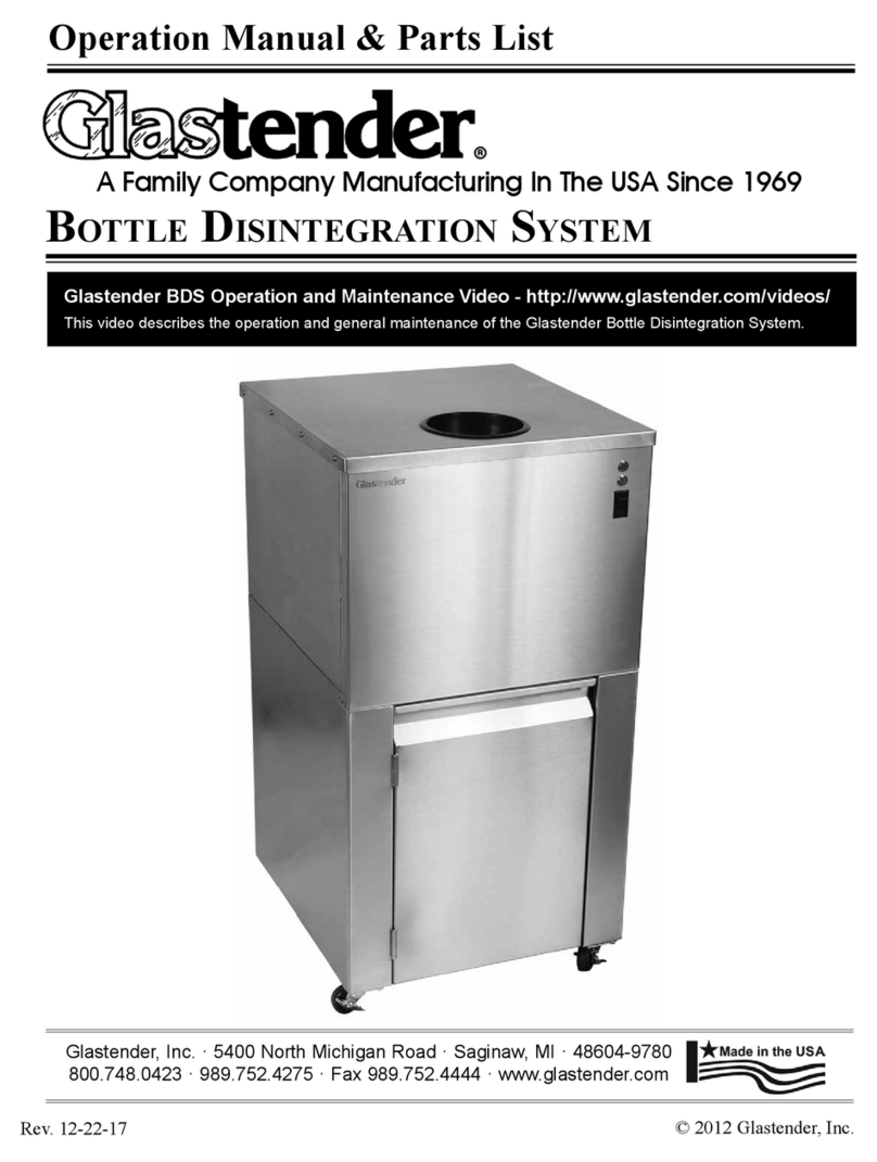 Glastender BDS User manual