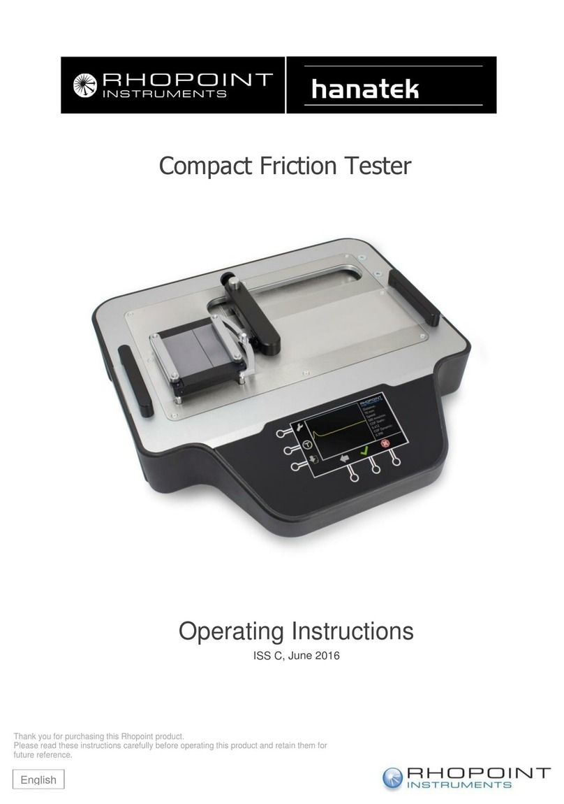 Rhopoint Hanatek CFT operating instructions