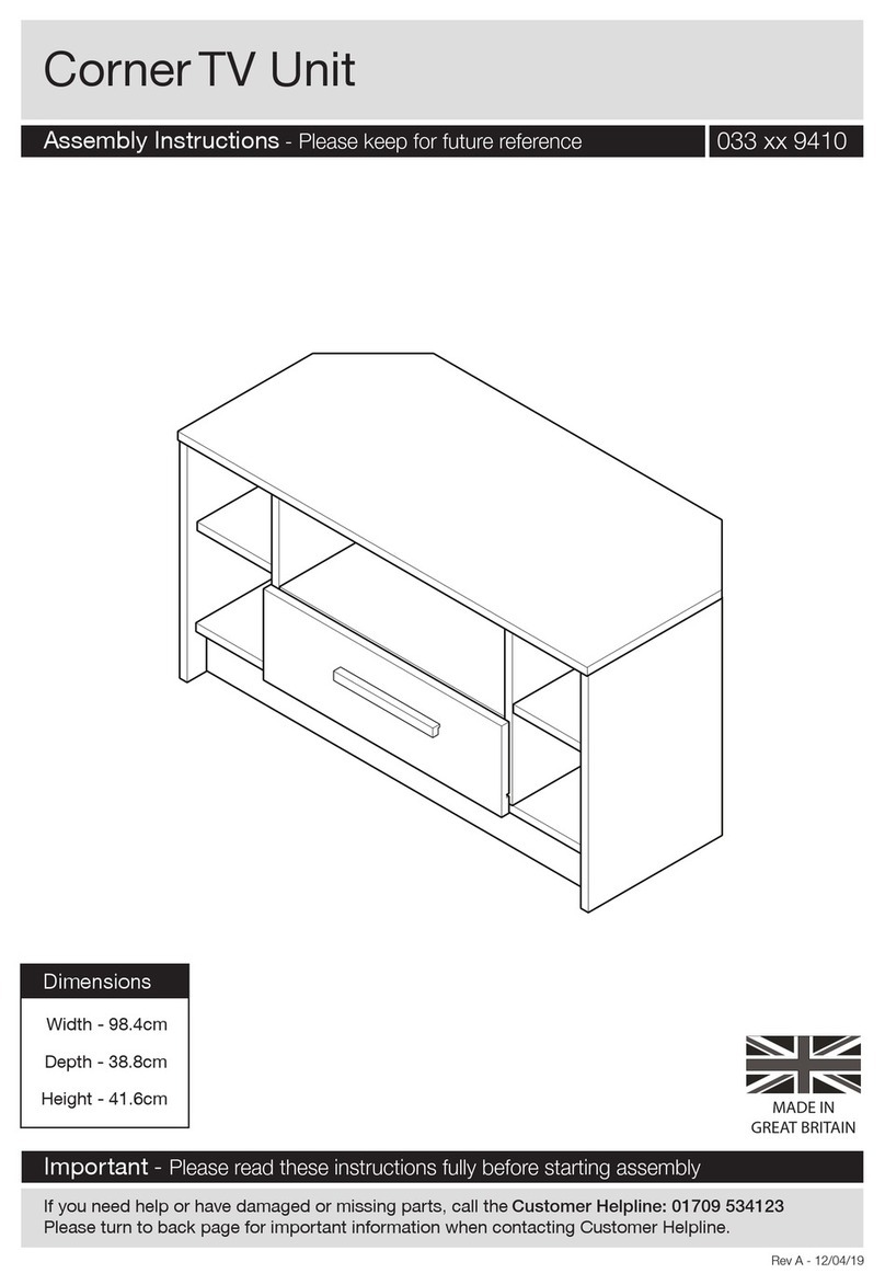 J D Williams Corner TV Unit User manual J D Williams Corner TV Unit User manual