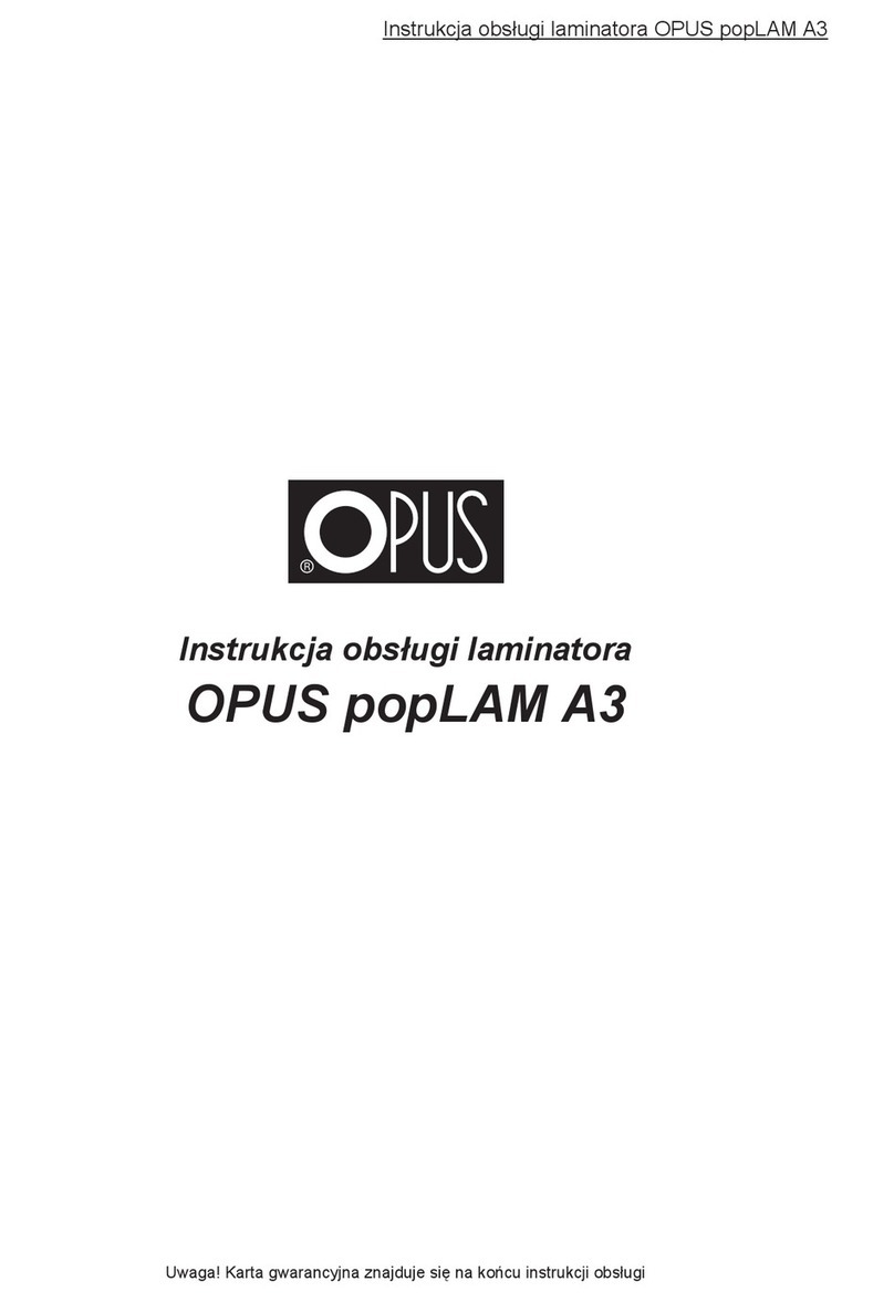 Opus popLAM A3 User manual