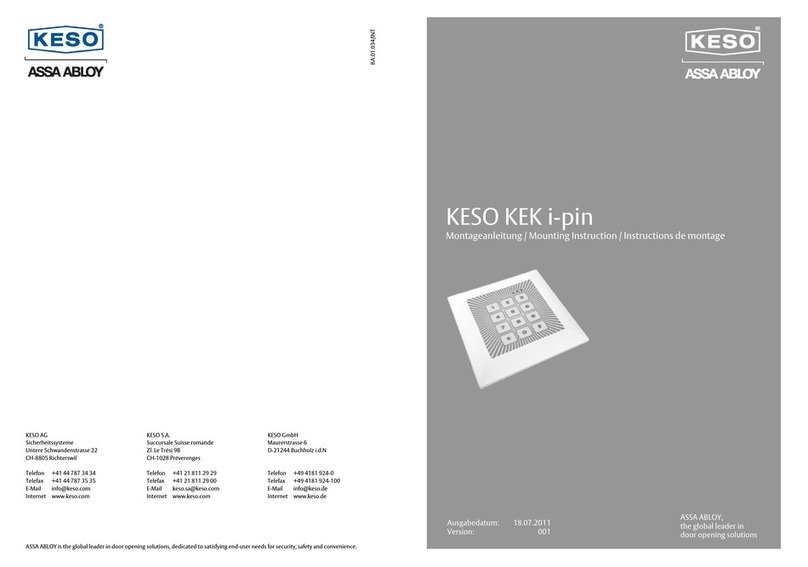 Assa Abloy KESO KEK i-pin User guide Assa Abloy KESO KEK i-pin User guide